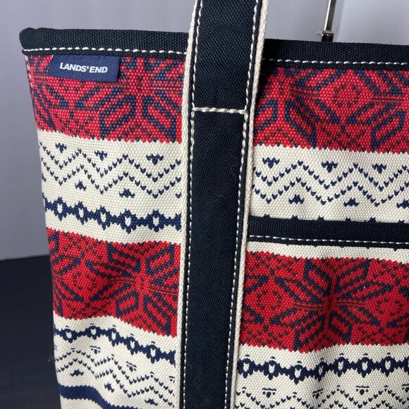 Lands’ End Canvas Tote Bag – Zip Top - Like new - Picture 3 of 12